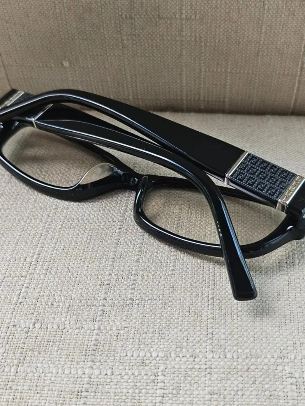 Vintage Fendi Eyeglasses Frame F942 Eyewear Black Unisex Glasses Made in Italy